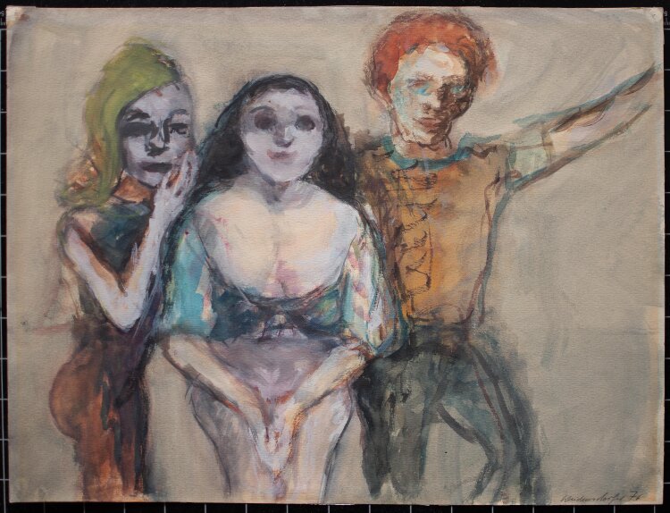 Claus Weidensdorfer - Drei Bildnisse - 1976 - Aquarell