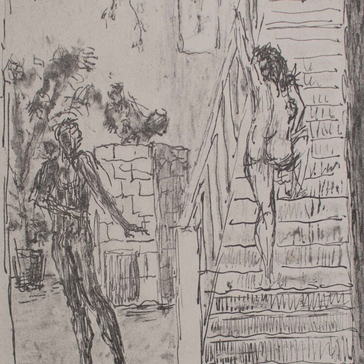 Fritz Cremer - Liebespaar - 1957 - Lithografie