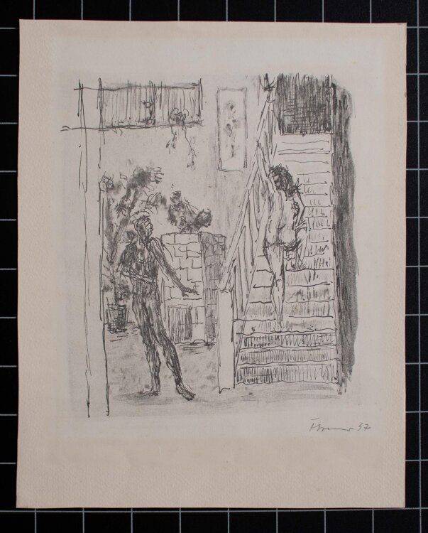 Fritz Cremer - Liebespaar - 1957 - Lithografie