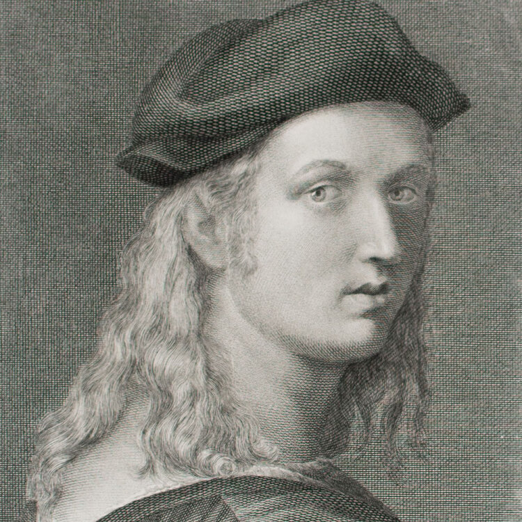 Carl Loedel - Bildnis Raffael Sanzios - 1846 - Kupferstich