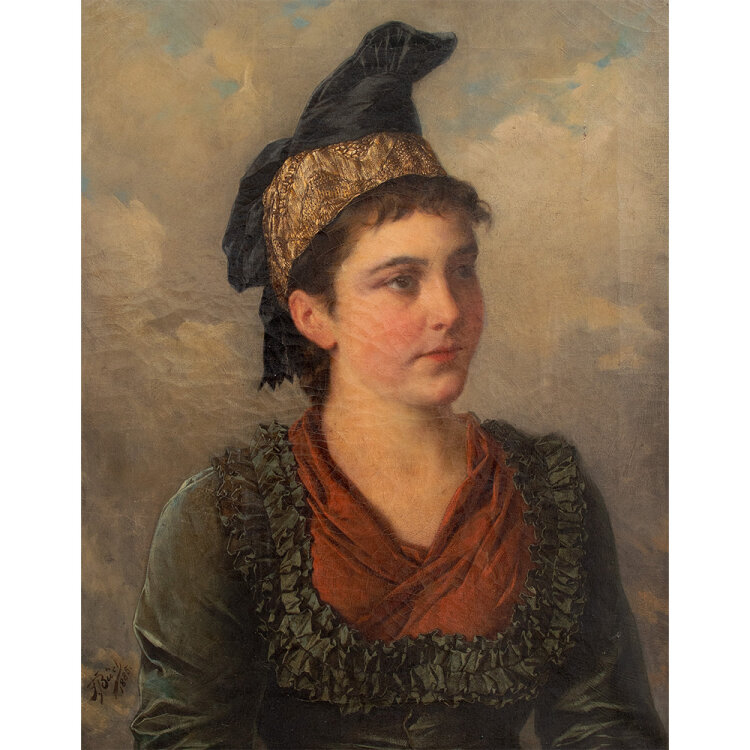 Josef Büche - Steirische Bäuerin - 1885 - Öl