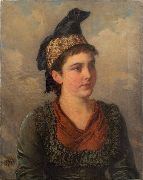 Josef Büche - Steirische Bäuerin - 1885 - Öl