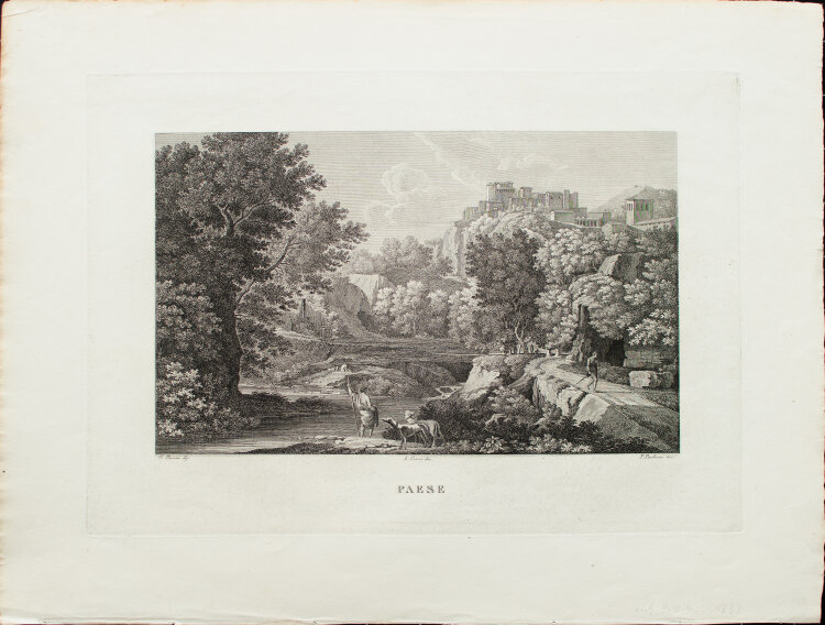 Pietro Parboni - Paese - 19. Jhd. - Radierung
