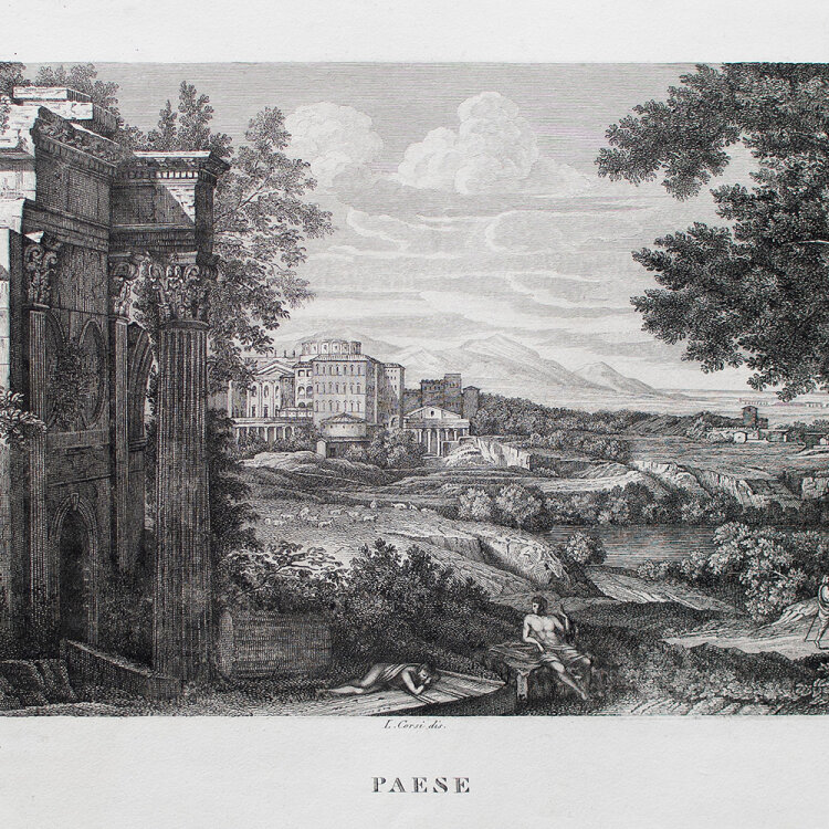Vincenzo Della Bruna - Paese - 19. Jhd. - Radierung