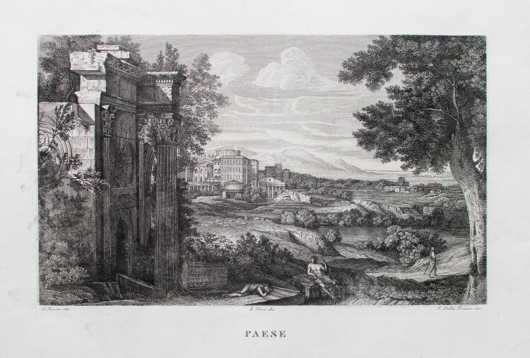 Vincenzo Della Bruna - Paese - 19. Jhd. - Radierung