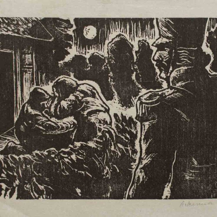Helmut Ackermann - Illustration zu Brentanos Geschichte vom Kasperl - undatiert - Linolschnitt