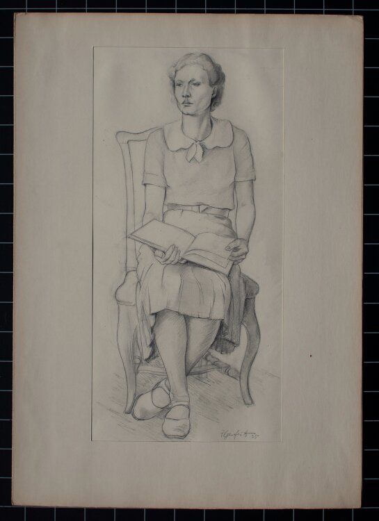 Heinrich Ilgenfritz - Sitzende mit Buch - 1935 -...