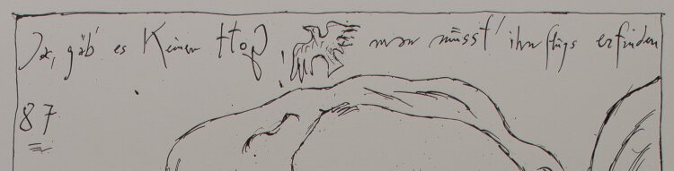 Horst Janssen - Voltaire - 1967 - Offsetlithografie