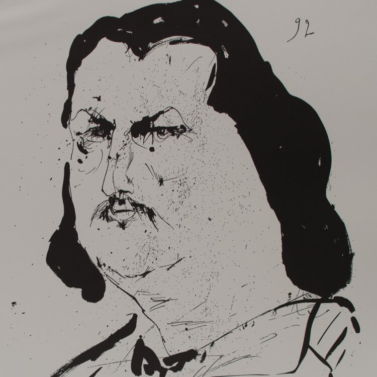 Horst Janssen - Honoré de Balzac - 1966 - Offsetlithografie