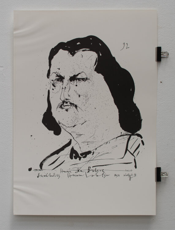 Horst Janssen - Honoré de Balzac - 1966 - Offsetlithografie