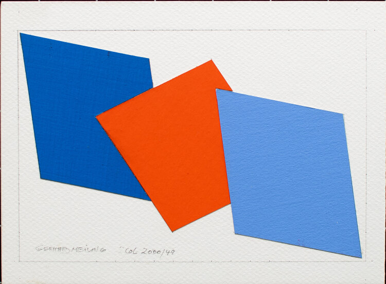 Gerhard Meiling - o.T. (geometrische Komposition) - 2000 - Acryl auf Papier, Collage