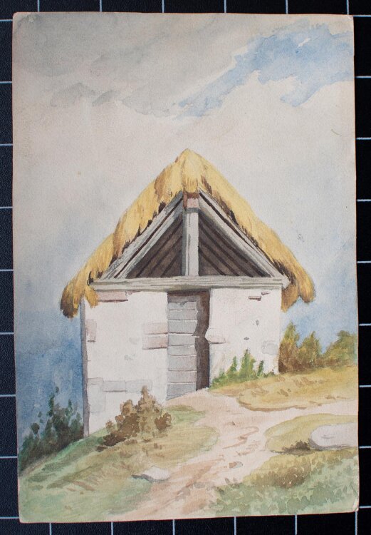 Unbekannt - Berghütte - undatiert - Aquarell