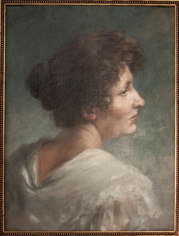 Berthold Dominik Lippay - Weibliches Bildnis - undatiert - Ölmalerei