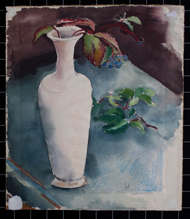 Gerhard Schulte-Dahling - Stillleben mit wildem Wein - undatiert - Aquarell