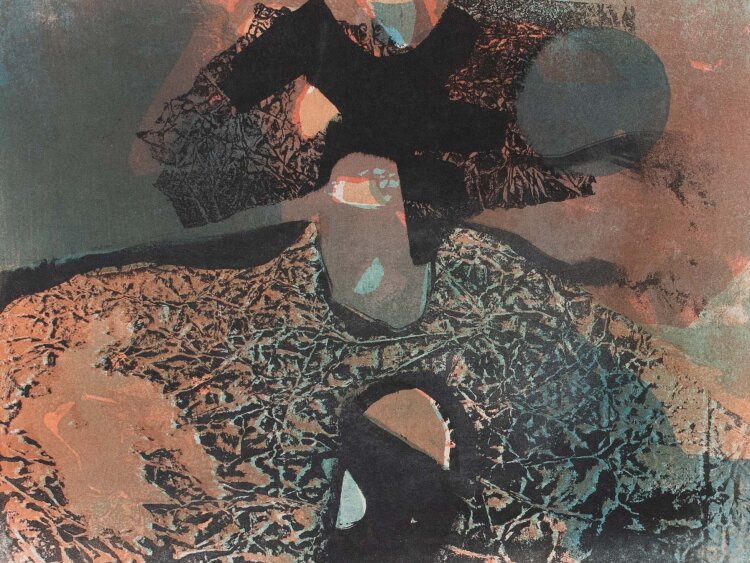 Jürgern LIT Fischer - ohne Titel - 1965 - Farblithografie
