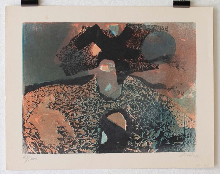 Jürgern LIT Fischer - ohne Titel - 1965 - Farblithografie