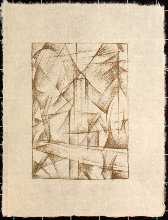 Monogrammis K. M. - Kirche - 1920er Jahre - Lithografie