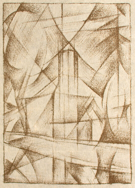 Monogrammis K. M. - Kirche - 1920er Jahre - Lithografie