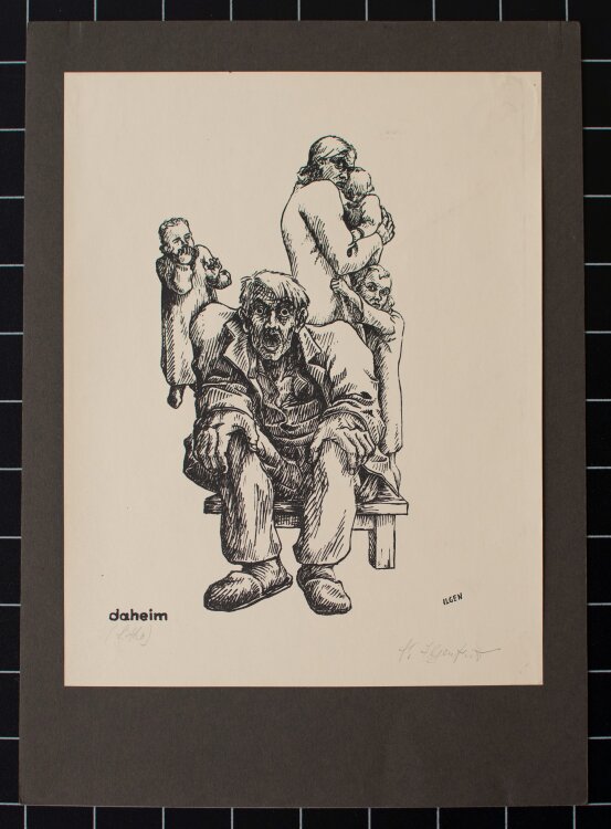 Heinrich Ilgenfritz - Daheim - Um 1928 - Lithografie