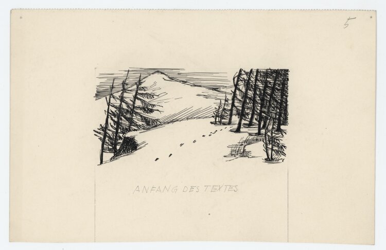 Heinrich Ilgenfritz - Verschneite Waldlandschaft - ca. 1948 - Tinte