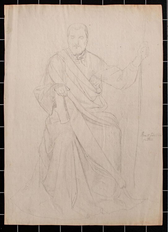 Karl Müller - Bildnis Franz Ittenbach - 1841 - Bleistiftzeichnung