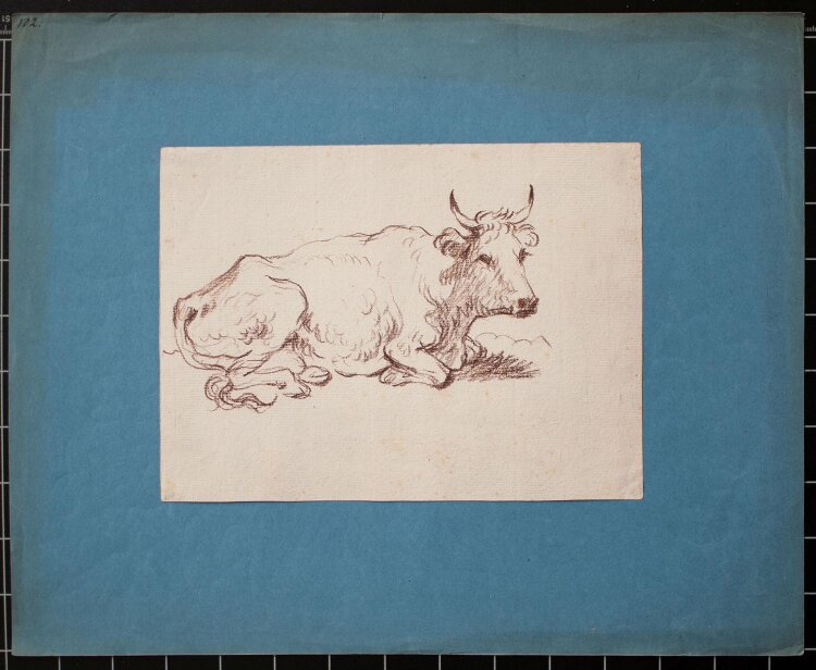 Friedrich Wilhelm Hirt - Kühe und Ziegen, 9 Studienzeichnungen - undatiert - Rötelzeichnung und Tusche