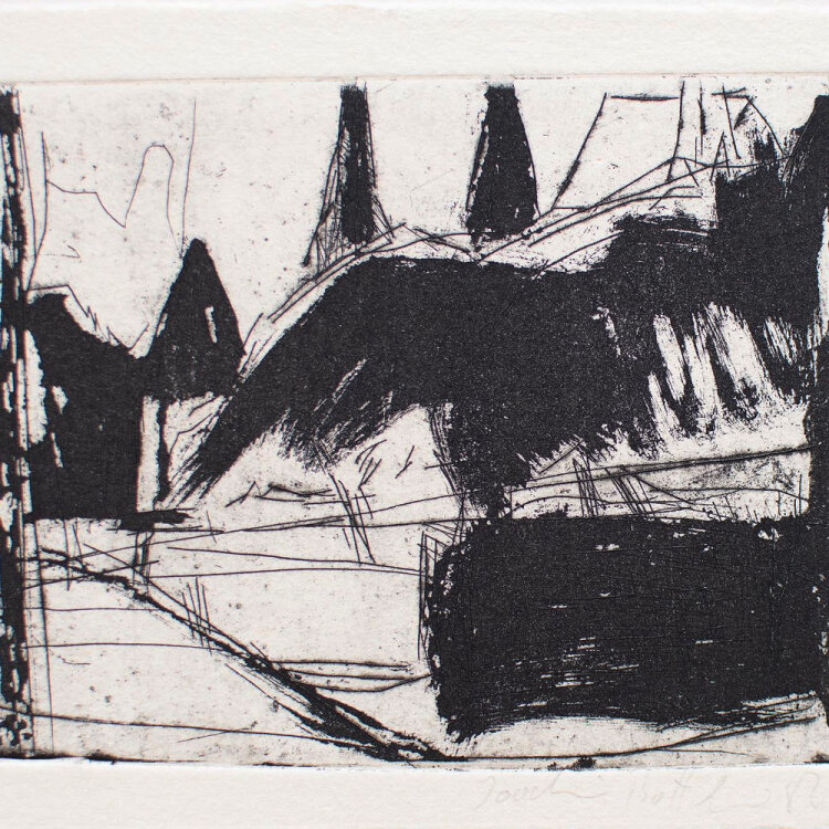 Joachim Böttcher - Stadtlandschaft - 1982 - Radierung