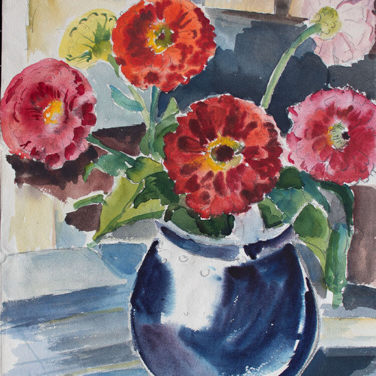 Gerhard Schulte-Dahling - Blumenstillleben mit Gerbera -...