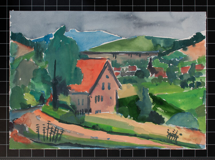 Gerhard Schulte-Dahling - Landschaft mit Dorf - undatiert...