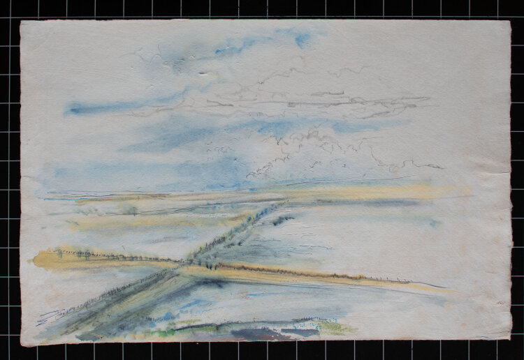 Gerhard Schulte-Dahling - Feldlandschaft - 1987 - Aquarell