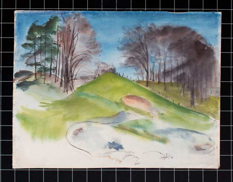 Gerhard Schulte-Dahling - Landschaft mit Bäumen - undatiert - Aquarell