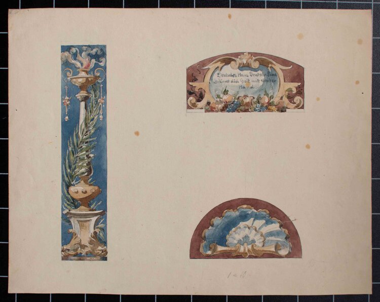 Johannes Hanse - Ornamententwurf - um 1910 - Aquarell