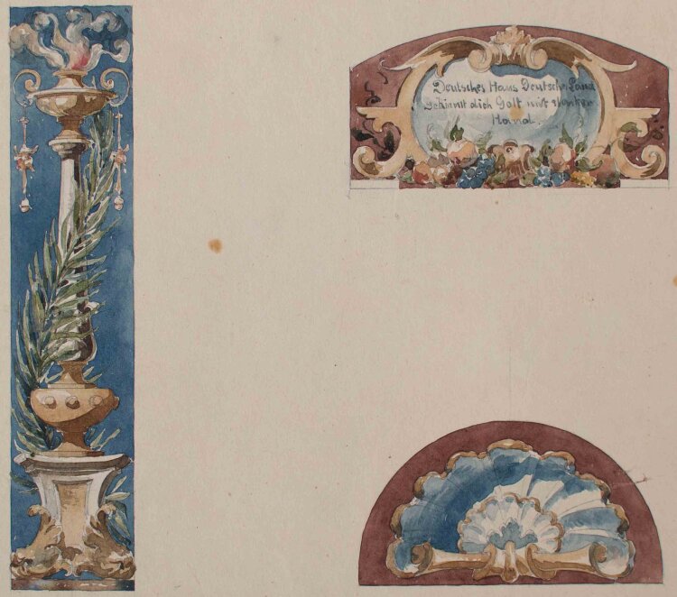 Johannes Hanse - Ornamententwurf - um 1910 - Aquarell