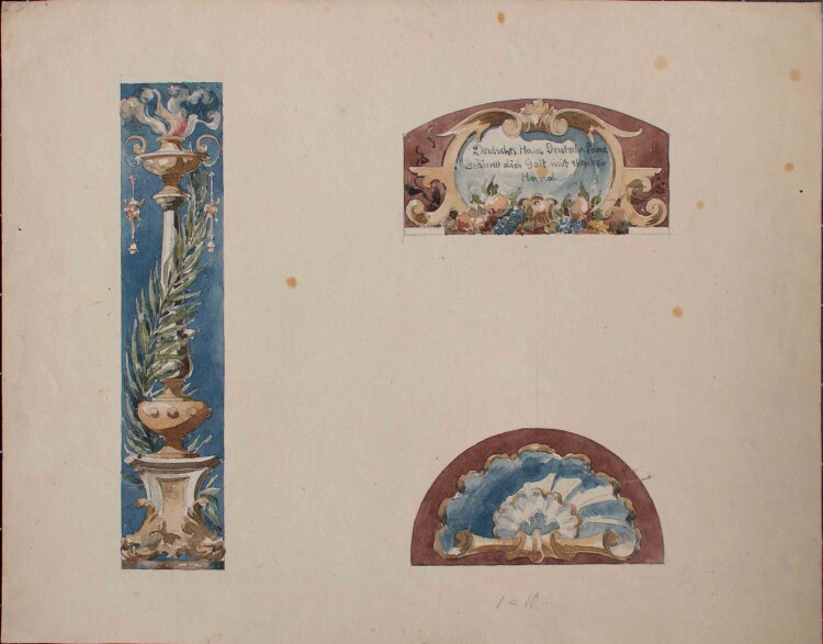 Johannes Hanse - Ornamententwurf - um 1910 - Aquarell