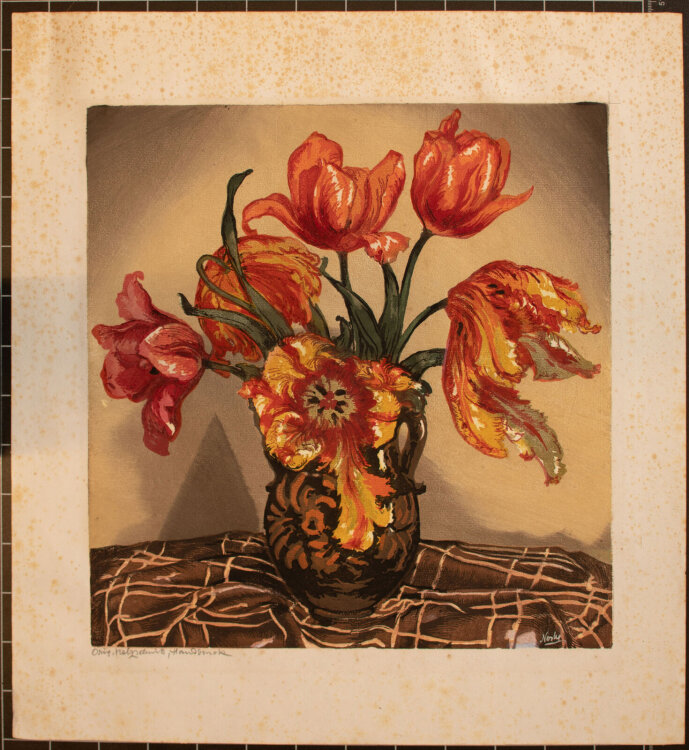 Hugo Noske - Tulpen - undatiert - Farbholzschnitt