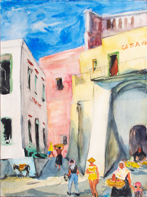 Elfriede Michel - Ischia, SantAngelo - 1966 - Aquarell