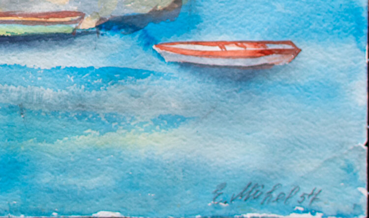 Elfriede Michel - Ischia, SantAngelo - 1957 - Aquarell