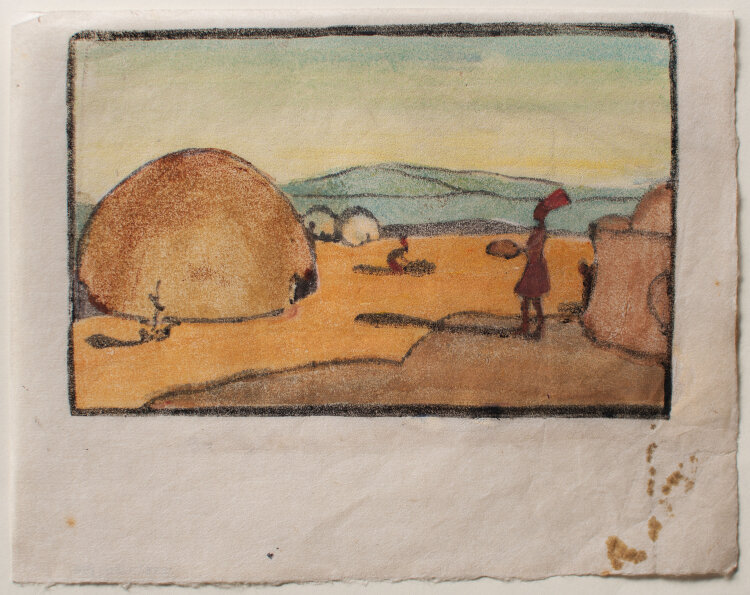 unbekannt - Dorfansicht - um 1920 - Aquarell