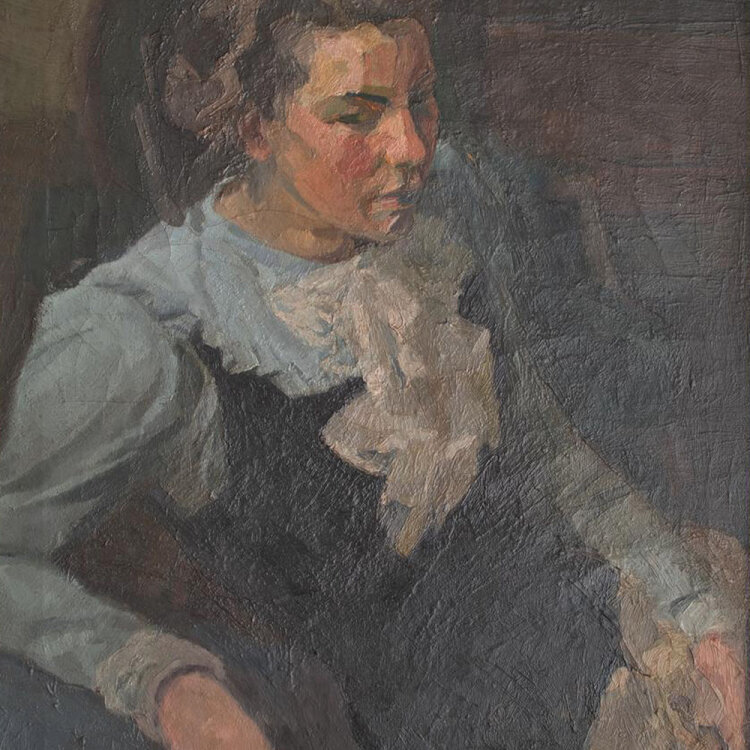 Gustav Buchner - Weibliches Bildnis - 1909 - Ölmalerei