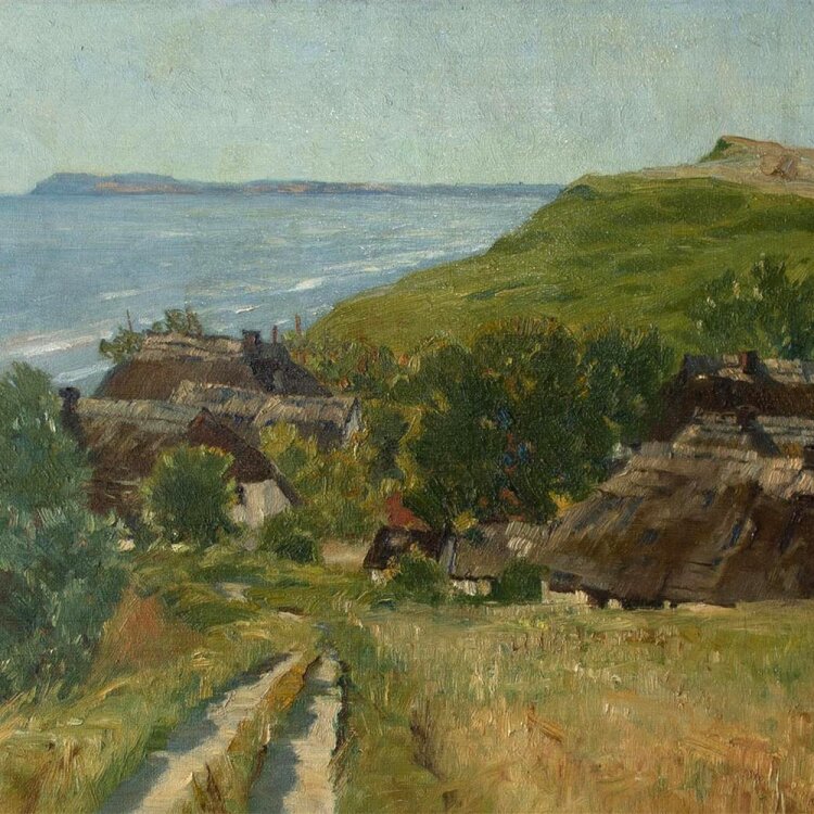 Alexander Rau - Fischerdorf Vitt, Rügen - undaiert - Ölmalerei