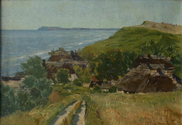 Alexander Rau - Fischerdorf Vitt, Rügen - undaiert - Ölmalerei