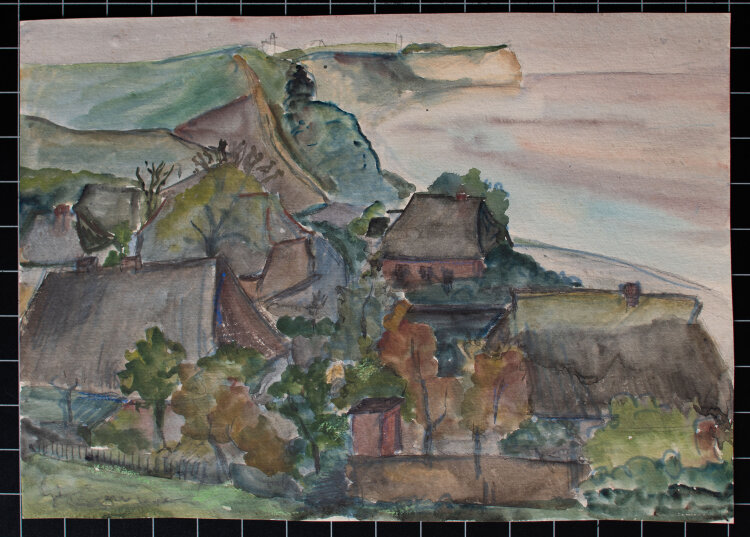 Gerhard Schulte-Dahling - Fischerdorf Vitt, Rügen - 1930er - Aquarell