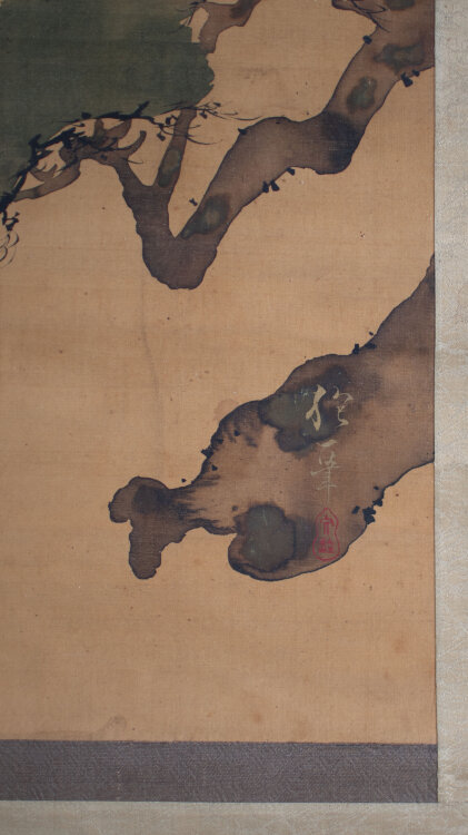 Sakai Hōitsu - Kranich - undatiert - Tuschezeichnung auf Seide