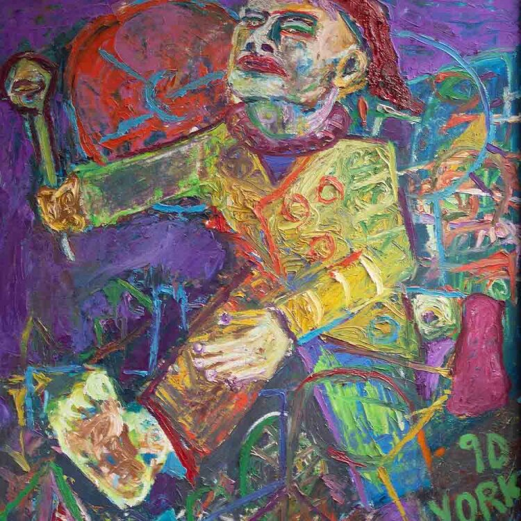 York der Knoefel - Harlekin - 1990 - Ölmalerei