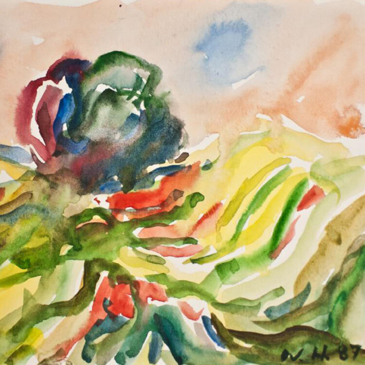 Werner Haselhuhn - Sommer - 1987 - Aquarell