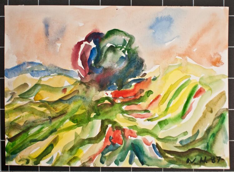 Werner Haselhuhn - Sommer - 1987 - Aquarell