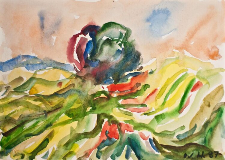 Werner Haselhuhn - Sommer - 1987 - Aquarell