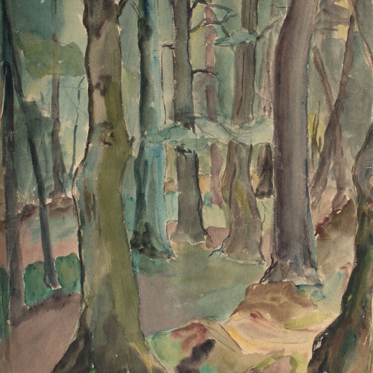 Gerhard Schulte-Dahling - Waldinneres - undatiert - Aquarell