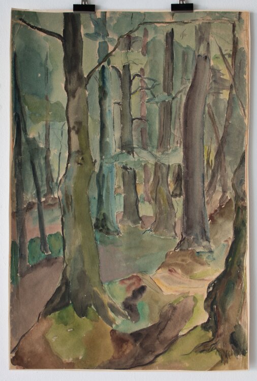 Gerhard Schulte-Dahling - Waldinneres - undatiert - Aquarell