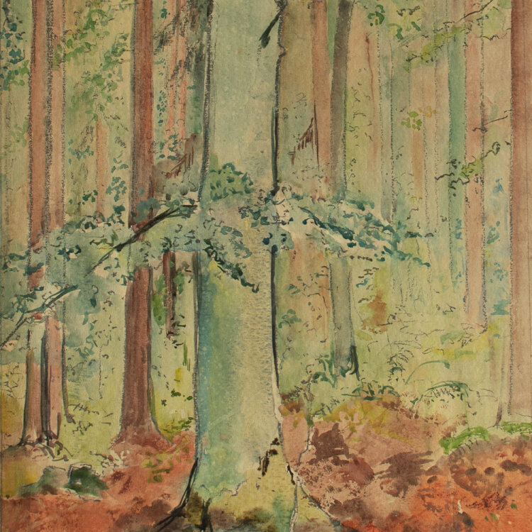 Gerhard Schulte-Dahling - Waldinneres - undatiert - Aquarell